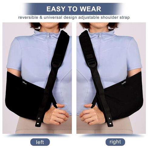 Arm Sling, Shoulder Sling for Left and Right Arm, Shoulder Sling for Torn Rotator Cuff & Wrist Injury, Rotator Cuff & Shoulder Immobilizer with Adjustable Padded, Men and Women, for Broken, in Saudi Arabia