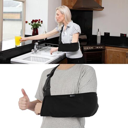 Arm Sling, Shoulder Sling for Left and Right Arm, Shoulder Sling for Torn Rotator Cuff & Wrist Injury, Rotator Cuff & Shoulder Immobilizer with Adjustable Padded, Men and Women, for Broken, in Saudi Arabia