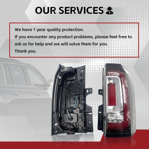 مجموعة مصابيح LED GM2801268 متوافقة مع 2015-2020 GMC Yukon XL Denali SLE SLT مصباح فرامل خلفي أحمر LED مصباح توقف خلفي يمين جانب الركاب #84536243,23380460 in Kuwait