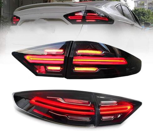 مصابيح خلفية LED من Inguinity Time لسيارة Ford Fusion 2013-2016 مع مجموعة مصابيح خلفية بمؤشر متسلسل لبدء التشغيل in Kuwait