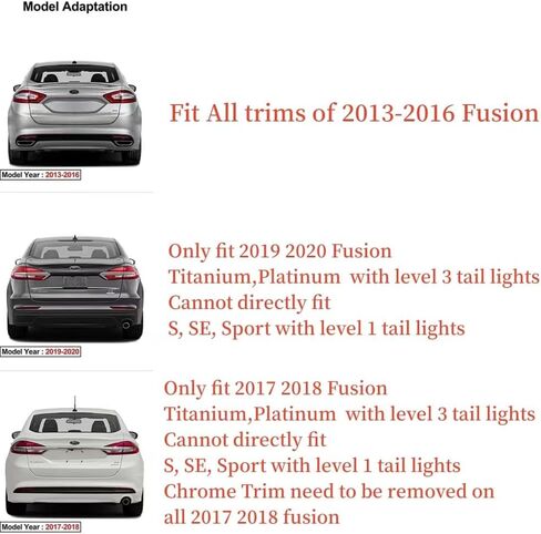 مصابيح خلفية LED من Inguinity Time لسيارة Ford Fusion 2013-2016 مع مجموعة مصابيح خلفية بمؤشر متسلسل لبدء التشغيل in Kuwait