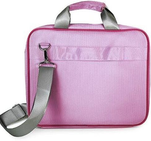 Trendy 10 Inch Messenger Bag, Silver & Black - Padded Laptop Case for travel, College, Travel, Dual Zipper, Organizer Pockets in Saudi Arabia