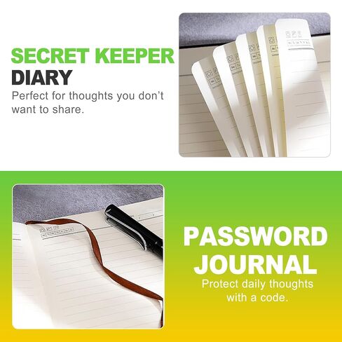 CeroDimo Vintage PU Leather Password-Protected Journal Secure Lock Diary for Men Women and Teens Black Secret Writing Notebook (240 Pages) in Saudi Arabia