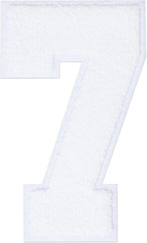 8 "رقع رقم الشنيل حديد كبير على الرقع البيضاء رقم الملابس زين الرقع (3) in Kuwait