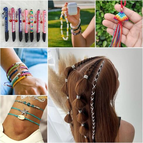 10 Rolls 0.8mm Braided Jewelry Cord Chinese Knotting Craft Ropes String Polyester Macrame Thread for Bracelet Necklace Kumihimo DIY Jewellry Making Supplies 10.94Yds/Roll in Saudi Arabia
