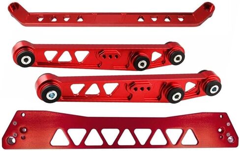 Rear Lower Control Arm Subframe Brace Tie Bar Kit Compatible For Honda Civic EG 1992-1995(RED) in Saudi Arabia