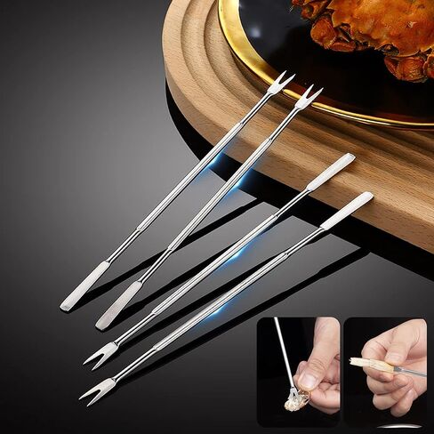 مقرمشات وأدوات السلطعون، مجموعة مقرمشات وأعواد جراد البحر، مجموعة أدوات المأكولات البحرية 9 قطع - أداة تكسير ساق السلطعون/مفرقعات الجوز، مقشر جراد البحر، شوكة أرجل السلطعون، مقص وحقيبة تخزين، أواني غليان المأكولات البحرية in Kuwait