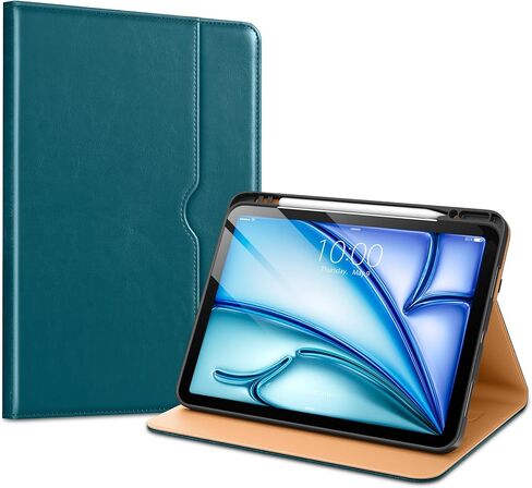 VIKESI Case for iPad Air 13 inch (M2) 2024,Premium Leather Folio,Apple Pencil Holder,Auto Sleep/Wake,Stand Cover - Navy Blue in Saudi Arabia