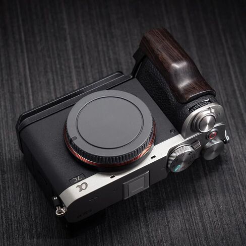 Camera Dedicated Grip · Retro Solid Wood L Shaped Handle for Sony A7C2 A7CR Alpha 7C2R 7C2 · Built-in Arca Quick Release Plate+1/4 in Threaded Hole+Hand Strap Hole (African Blackwood Black) in Kuwait