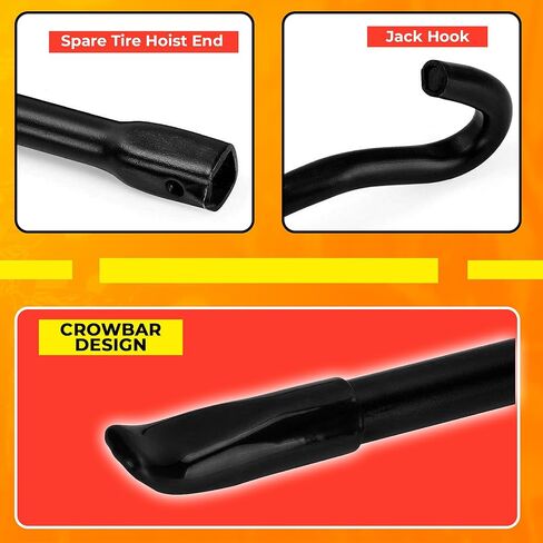 مجموعة أدوات الإطارات الاحتياطية لـ 2004-20014 Ford F-150 | مجموعة أدوات إزالة الإطارات شديدة التحمل مع أداة خفض الإطارات الاحتياطية ومفتاح ربط الصواميل وخطاف | متوافق مع شاحنات تويوتا ودودج | طقم استبدال الإطارات in Kuwait