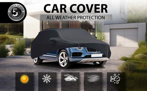 Premium Outdoor Covers for Bentley Bentayga Luxury SUV All Weather Protection UV rain Snow dust Dirt and Other Elements, Real Oxford Material with Cotton Liner (Bentayga - Outdoor) in Kuwait