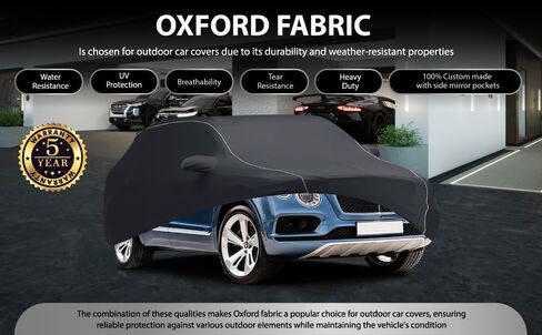 Premium Outdoor Covers for Bentley Bentayga Luxury SUV All Weather Protection UV rain Snow dust Dirt and Other Elements, Real Oxford Material with Cotton Liner (Bentayga - Outdoor) in Kuwait