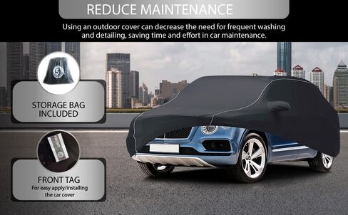 Premium Outdoor Covers for Bentley Bentayga Luxury SUV All Weather Protection UV rain Snow dust Dirt and Other Elements, Real Oxford Material with Cotton Liner (Bentayga - Outdoor) in Kuwait