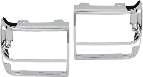 HECASA Headlight Bezel Pair Compatible with 1989-1994 Ford Explorer Ranger Bronco II Headlamp Door Set Housing Cover Trim Matte Black Right & Left Replacement for FO2513110 FO2512112 in Saudi Arabia