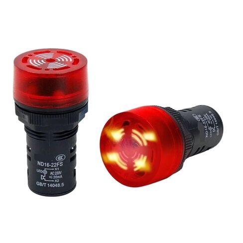 LED Sound and Light Buzzer SM Flash AD Alarm Light ND16-22FS with 220V Siren 24V(About 80dB 24VACDC) in Saudi Arabia