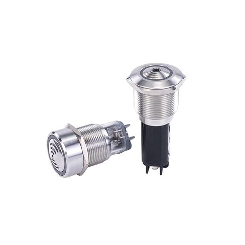 Metal Buzzer 16/19/22mm Intermittent Flash LED Light Intermittent Active Sound and Light Alarm 12V24V(16mmbuzzer12v) in Saudi Arabia