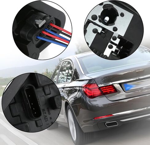 63217313044 لوحة مقبس لمبة خلفية يمين جانب الركاب وموصل قابس وثلاثة لمبات متوافقة مع BMW 3-Series 320i 328i 335i 328d 2012 2013 2014 2015 طقم لوحة إصلاح مصباح الضوء الخلفي in Kuwait