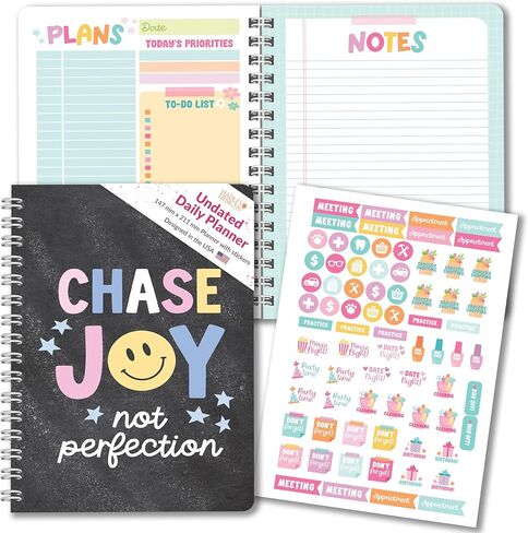 Undated Daily Planner Notebook - Undated Planner Notebooks, Daily To Do List Planners, To Do List Notebook for Work Organization, Day Schedule Planners for Kids and Adults in Saudi Arabia