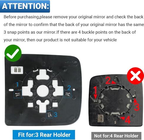 Heated Towing Convex Mirror Glass for 09-20 Dodge Ram 1500 2500 3500 4500 5500 Left Driver Side Upper Exterior Mirrors Glass Heating Big Tow Convex Mirror 68067729AA 68067727AA 68286843AA CH1324127 in Saudi Arabia