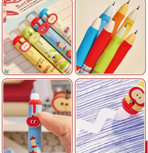 4 Pcs Cute Erasable Gel Ink Pens Retractable Pens Cartoon Animal Pen 0.5mm Black Ink Smooth Writing Pen for Women Girls Boys Office School Supplies (Animal-Black Ink) in Saudi Arabia
