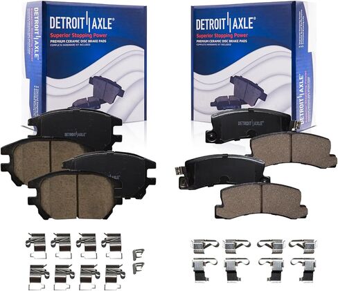 Detroit Axle - Brake Pads for 2002-2003 Lexus RX300, 4 Front and Rear Ceramic Brake Pads w/Hardware Replacement in Saudi Arabia