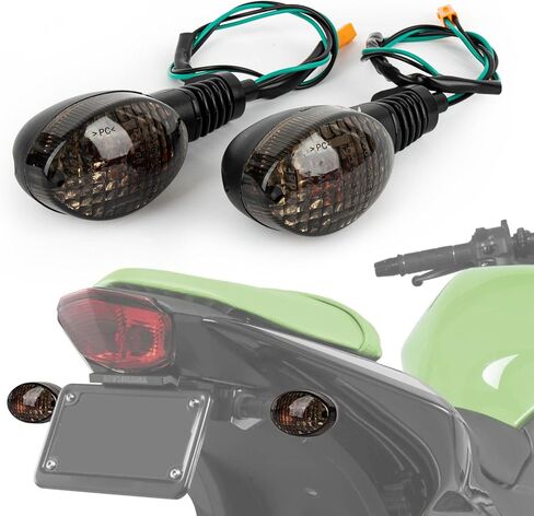 PSLER Motorcycle Front Rear Turn Signal Indicator Light Blinker for Ninja 250 250R EX250R 2008-2012,KLX250SF 2009-2011,KLX250S 2009-2014,VN650 Vulcan S 2015-2017 Accessories 12V in Saudi Arabia
