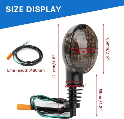 PSLER Motorcycle Front Rear Turn Signal Indicator Light Blinker for Ninja 250 250R EX250R 2008-2012,KLX250SF 2009-2011,KLX250S 2009-2014,VN650 Vulcan S 2015-2017 Accessories 12V in Saudi Arabia