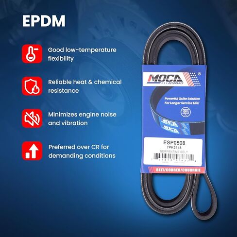 حزام أفعواني MOCA EPDM متوافق مع 2010-2022 لسيارة Toyota 4Runner 4.0L، 2009-2014 لسيارة Toyota FJ Cruiser 4.0L V6 Gas DOHC مستنشق بشكل طبيعي in Kuwait