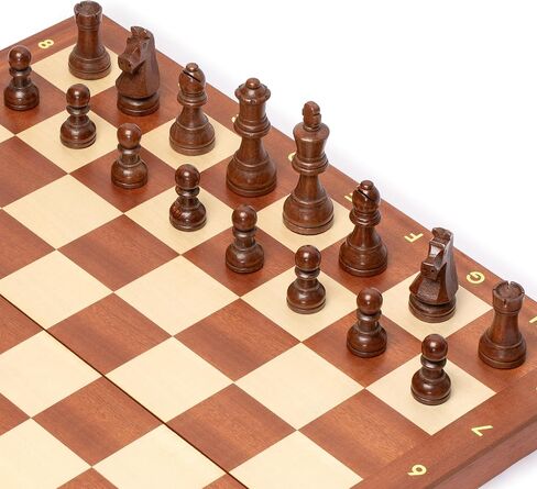 Husaria Professional Staunton Tournament رقم 6 مجموعة ألعاب الشطرنج الخشبية مع ملكتين إضافيتين وملوك 3.9 بوصة in Kuwait