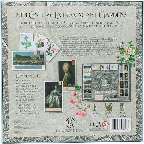La Fleur Board Game | Family Board Game | Rococo Garden Building for Plant Lovers | Beautiful Historic Artwork | Ages 8+ | for 1-4 Players | Easy to Learn in Saudi Arabia