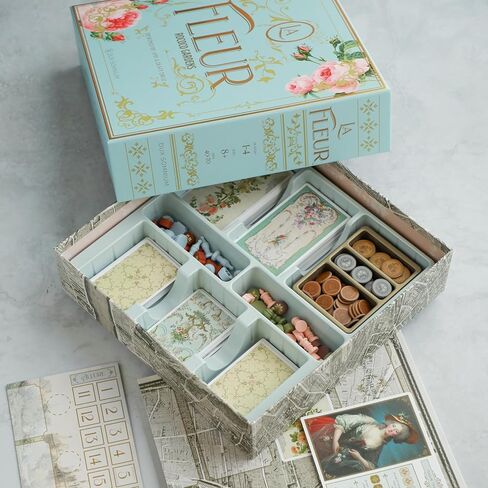 La Fleur Board Game | Family Board Game | Rococo Garden Building for Plant Lovers | Beautiful Historic Artwork | Ages 8+ | for 1-4 Players | Easy to Learn in Saudi Arabia