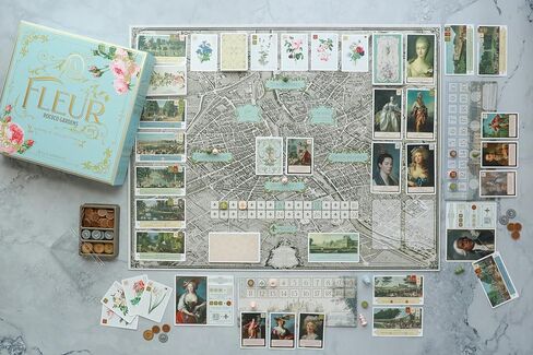 La Fleur Board Game | Family Board Game | Rococo Garden Building for Plant Lovers | Beautiful Historic Artwork | Ages 8+ | for 1-4 Players | Easy to Learn in Saudi Arabia