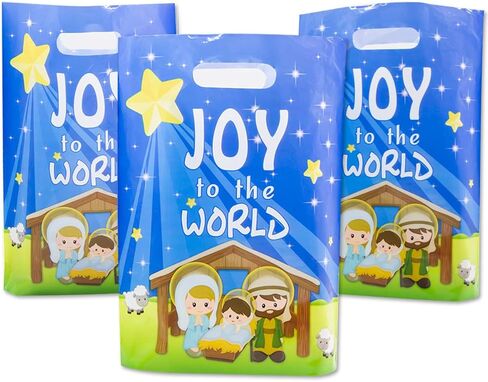 ceiba tree Nativity Goodie Bags, 25PCS Christmas Treat Bags Plastic Gift Bags for Sunday School, VBS, and Nativity Party Supplies in Saudi Arabia