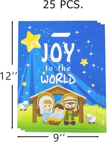 ceiba tree Nativity Goodie Bags, 25PCS Christmas Treat Bags Plastic Gift Bags for Sunday School, VBS, and Nativity Party Supplies in Saudi Arabia