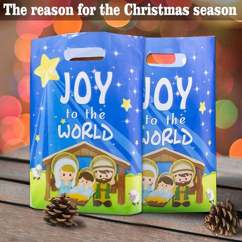 ceiba tree Nativity Goodie Bags, 25PCS Christmas Treat Bags Plastic Gift Bags for Sunday School, VBS, and Nativity Party Supplies in Saudi Arabia