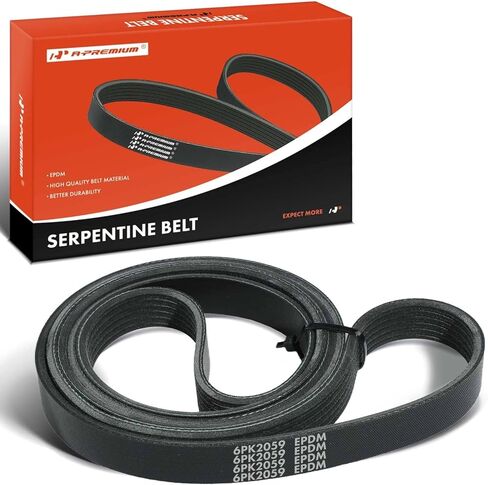 A-Premium Engine Serpentine Drive Belt Compatible with Ford, Kia, Hyundai, Chevrolet, GMC, Cadillac, Lexus, Mazda & Starcraft Bus Cars - F-250 Super Duty, Optima, Santa Fe, Camaro & More in Saudi Arabia