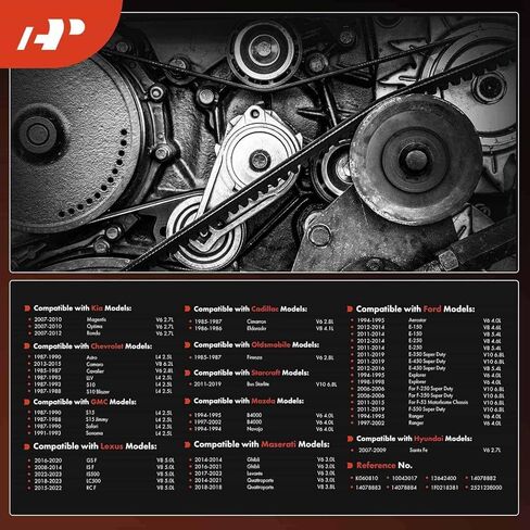 A-Premium Engine Serpentine Drive Belt Compatible with Ford, Kia, Hyundai, Chevrolet, GMC, Cadillac, Lexus, Mazda & Starcraft Bus Cars - F-250 Super Duty, Optima, Santa Fe, Camaro & More in Saudi Arabia