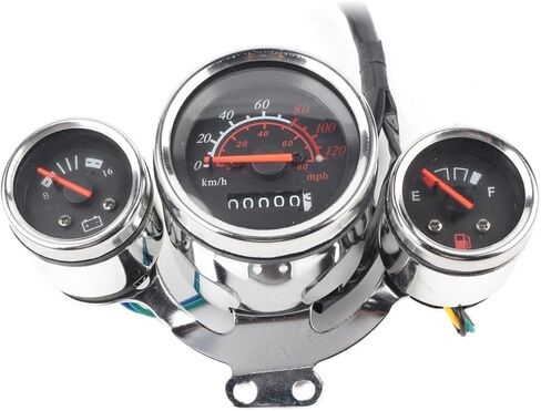 motorcycle mileometer Motorcycle Instrument Digital Tachometer Odometer Meter Gauge Kit Voltmeter Fuel Accessories Tools in Saudi Arabia