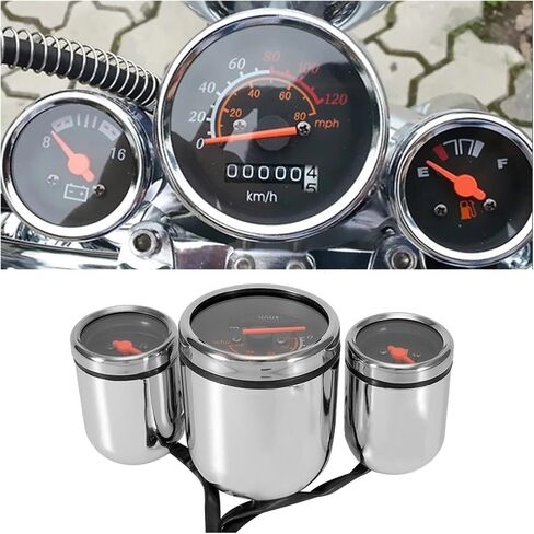 motorcycle mileometer Motorcycle Instrument Digital Tachometer Odometer Meter Gauge Kit Voltmeter Fuel Accessories Tools in Saudi Arabia