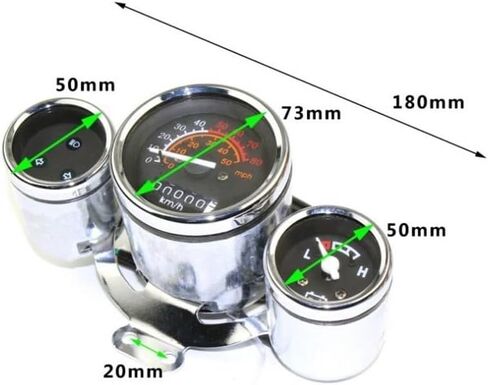 motorcycle mileometer Motorcycle Instrument Digital Tachometer Odometer Meter Gauge Kit Voltmeter Fuel Accessories Tools in Saudi Arabia