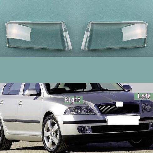 متوافق مع غطاء المصباح الأمامي S-koda Octavia 2001-2004 - عدسة غطاء المصباح الأمامي الشفاف - ملحق السيارة الزجاجي (A Piar) in Saudi Arabia