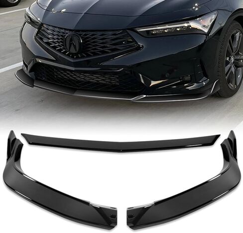 Q1-TECH، الشفة الأمامية الممتصة للصدمات مناسبة للطراز الأساسي 2023-2025 Acura Integra Hatchback، مقسم الجسم الأمامي للشفاه، ABS مطلي باللون الأسود، 2024 in Saudi Arabia