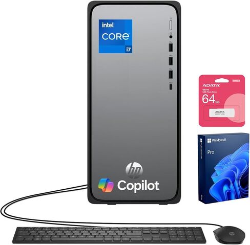 HP Business Newest 13th Generation Envy i7 Tower Desktop, Intel Core i7-13700, 16GB RAM, 1TB SSD, RJ45, SD Card Reader, HDMI, Wi-Fi 6 & Bluetooth, Wired Keyboard & Mouse, Windows 11 Pro, Black in Saudi Arabia