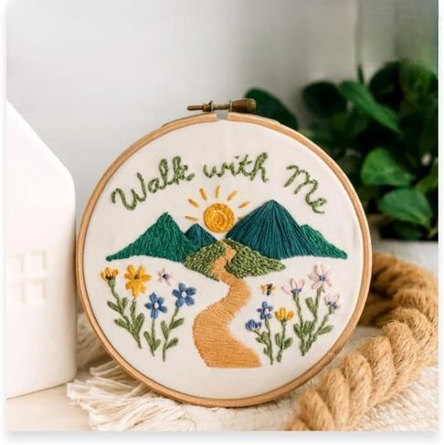 مجموعة تطريز Doodle Beads Walk with Me - موضوع الشباب 2025 LDS، حرفة الخياطة المسيحية DIY، مجموعة الخياطة القائمة على الإيمان للمراهقين والبالغين، هدية LDS للشابات، المعمودية والمبشرين in Kuwait