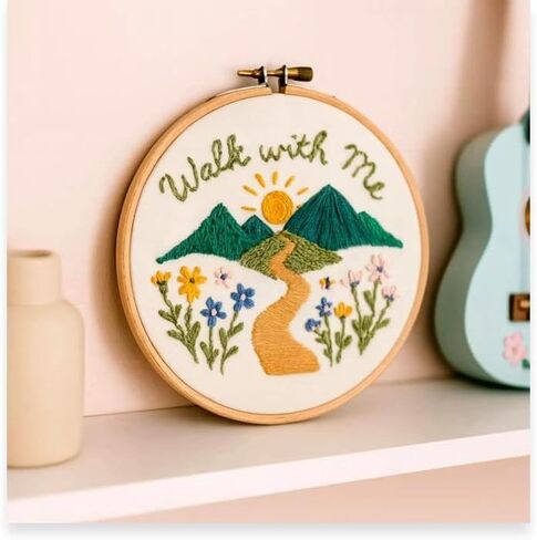 مجموعة تطريز Doodle Beads Walk with Me - موضوع الشباب 2025 LDS، حرفة الخياطة المسيحية DIY، مجموعة الخياطة القائمة على الإيمان للمراهقين والبالغين، هدية LDS للشابات، المعمودية والمبشرين in Kuwait