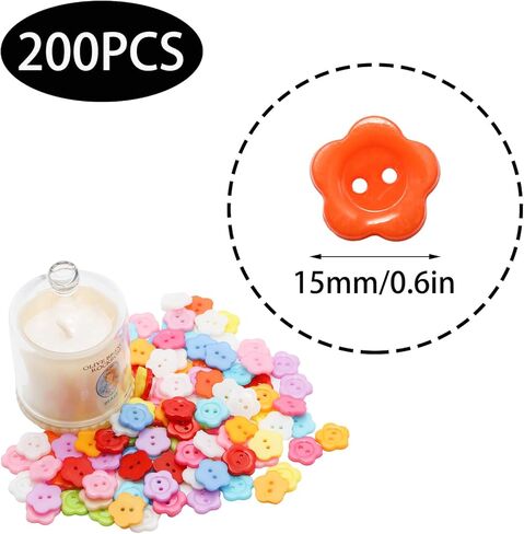 Lilaly 200 pcs Star Buttons for Crafts, Sewing Accessories, Suitable for for DIY Crafts, Coats, Shirts, Pants, Shorts (Star) in Saudi Arabia