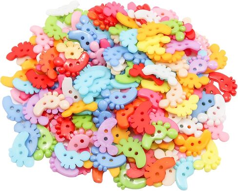 Lilaly 200 pcs Star Buttons for Crafts, Sewing Accessories, Suitable for for DIY Crafts, Coats, Shirts, Pants, Shorts (Star) in Saudi Arabia