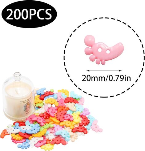 Lilaly 200 pcs Star Buttons for Crafts, Sewing Accessories, Suitable for for DIY Crafts, Coats, Shirts, Pants, Shorts (Star) in Saudi Arabia
