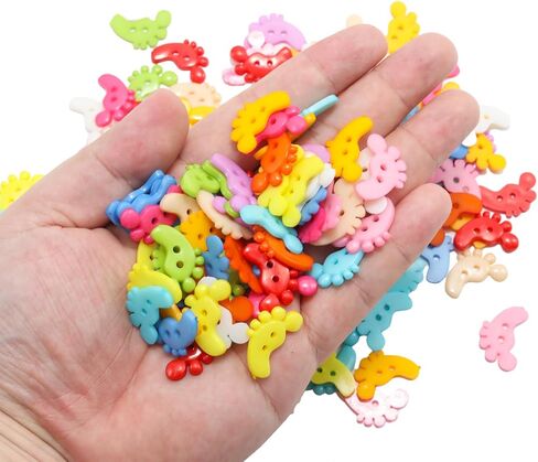 Lilaly 200 pcs Star Buttons for Crafts, Sewing Accessories, Suitable for for DIY Crafts, Coats, Shirts, Pants, Shorts (Star) in Saudi Arabia