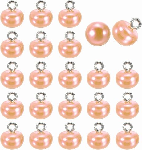 HARFINGTON 24pcs 16L Round Faux Pearl Buttons 10mm 3/8" Half Ball Dome Metal Shank Sewing Buttons Replacement DIY Small Button for Clothing Bridal Wedding Dress DIY Crafts, Light Pink in Saudi Arabia
